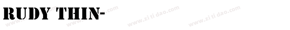 Rudy Thin字体转换
